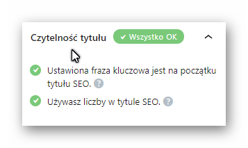 Czytelność tytułu