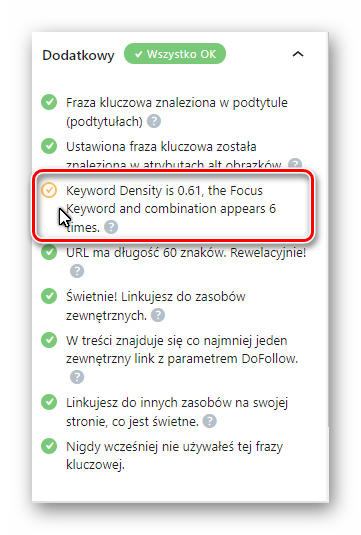 Zwiększenie Keyword Density